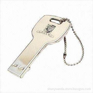 Key USB Flash Drive with 1/2/4/8/16/32/64GB Memory Capacities